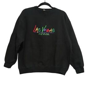 Las Vegas Nevada Sweatshirt Crewneck Colorful Embroidered Graphic‎ Medium